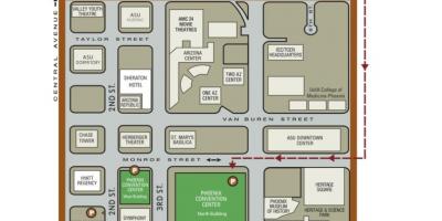 Kaart van Phoenix convention center