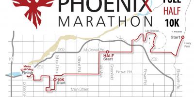 Kaart van Phoenix maraton