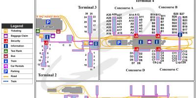 Sky harbor airport terminal kaart