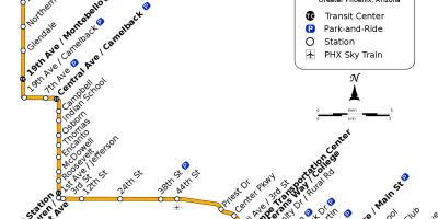 Vallei metro bus route kaart