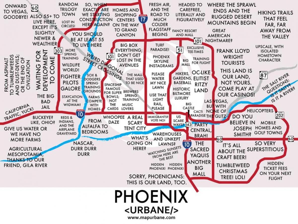 Phoenix wijken kaart