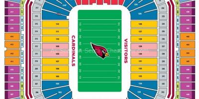 University of Phoenix stadium seating kaart